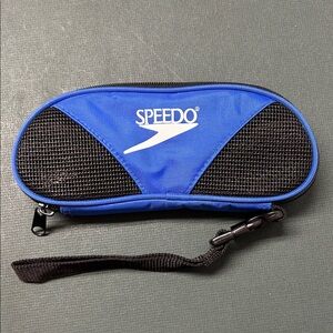 Speedo Black and Blue swim goggle case.